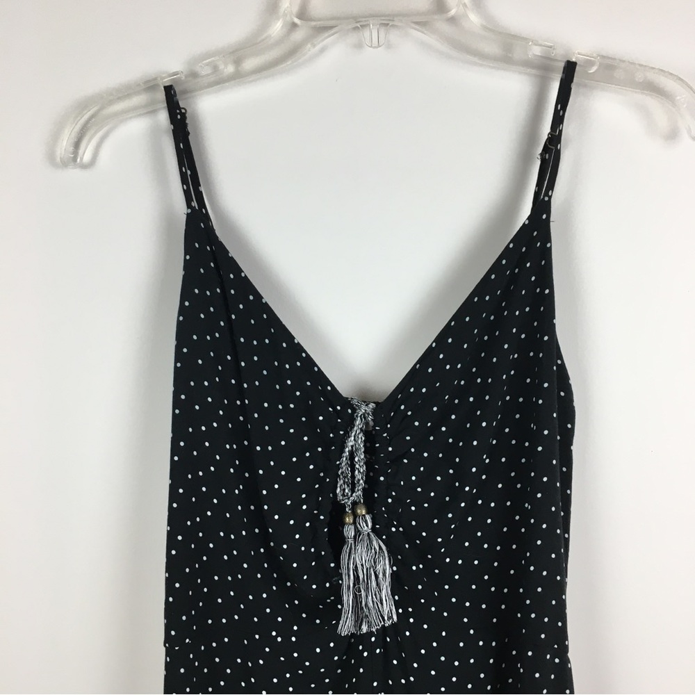 Xhileration Black Polka Dot Slip Dress Sz XS Whimsigoth Witch Coquette Camisole - Picture 5 of 11